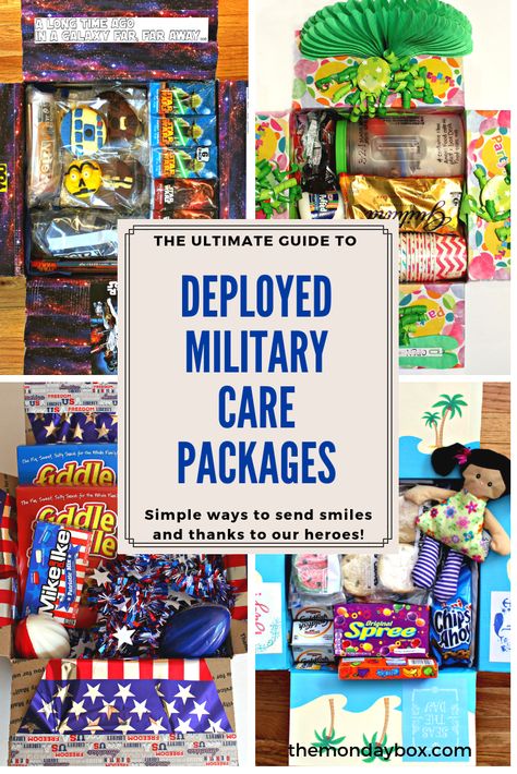 Deployment Box Ideas, Care Package Themes, Navy Care Package, Army Care Package, Care Package Decorating, Military Care Packages, Soldier Care Packages, Deployment Care Package Ideas, Packaging Tips