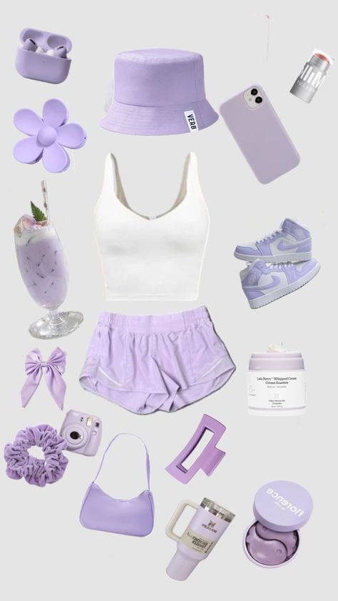 Light purple Preppy Summer Outfits, Preppy Summer, Light Purple, Aesthetic Clothes, Summer Outfits, Purple, Clothes