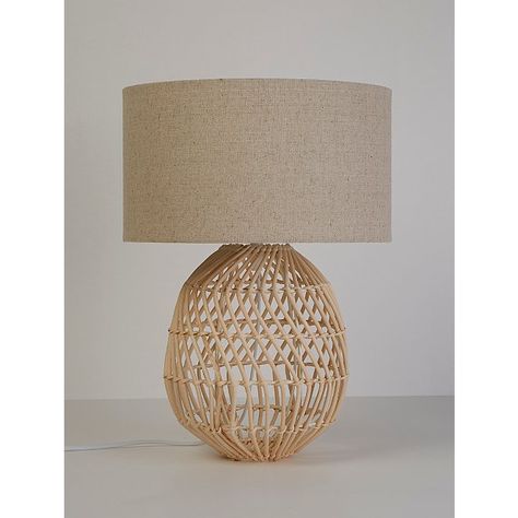 Natural Wicker Table Lamp | Home | George at ASDA Colorful Bohemian Bedroom Decor, Wicker Table Lamp, Wicker Lamp Shade, Wicker Lamp, New Home Wishes, Beach House Interior Design, Rattan Table, Wicker Table, Bohemian Bedroom Decor