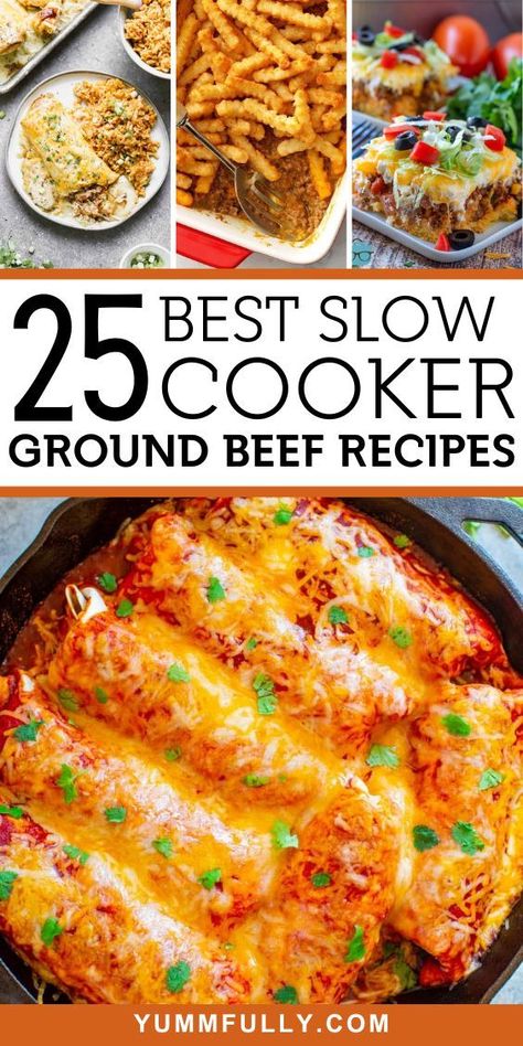 Transforming humble ground beef into culinary magic, the best slow cooker ground beef recipes deliver amazing flavor with minimal effort, making dinners a breeze. From hearty chili to savory bolognese, these recipes prove that slow and steady wins the race to a satisfying meal. Slow Cooker With Hamburger Meat, Crock Pot Using Ground Beef, Ground Beef Rice Crockpot Recipes, Crockpot Ideas With Ground Beef, Rock Pot Recipes, Quick And Easy Crockpot Recipes Ground Beef, Crock Pot Recipes Hamburger Meat, Raw Ground Beef Crockpot Recipes, Hamburger In Crockpot Recipes