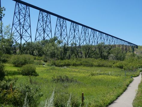 A Hike in the Lethbridge Nature Reserve Park, Alberta Lethbridge Alberta, Trestle Bridge, Canadian Prairies, Nature Hiking, Nature Walk, Nature Preserve, Travel Time, Hiking Trail, Perfect Weather