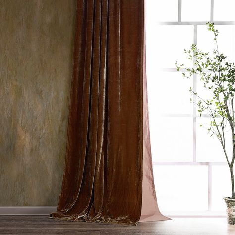 Velvet Curtains, Silk Velvet, Jewel Tones, Copper, Velvet, Curtains, Silk