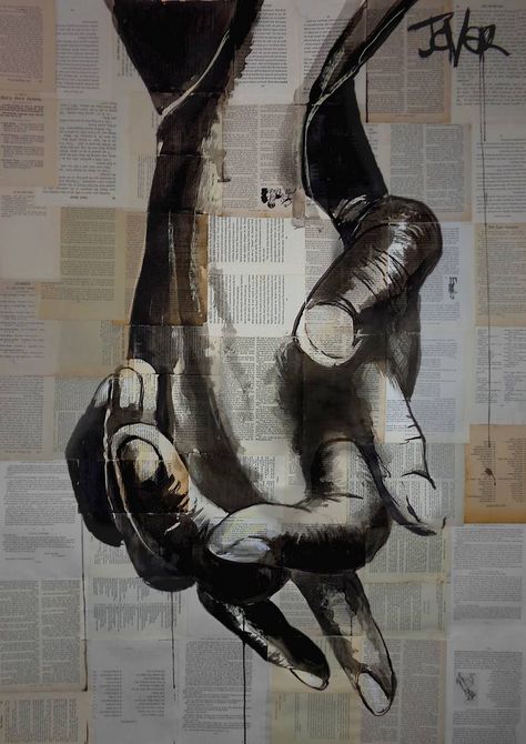 Loui Jover Art, Art Unit, Loui Jover, Newspaper Art, Media Production, Book Paper, Print Media, Old Book Pages, Tableau Art