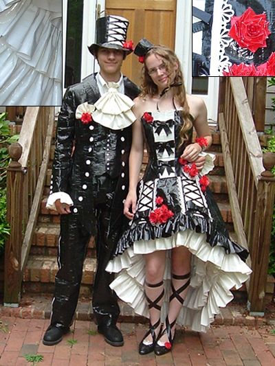 Gregory  #StuckAtProm Duct Tape Costumes, Duck Tape Dress, Duct Tape Clothes, Worst Prom Dresses, Prom Dress Fails, Duct Tape Prom Dress, Duct Tape Dress, Duct Tape Projects, Clothing Tape