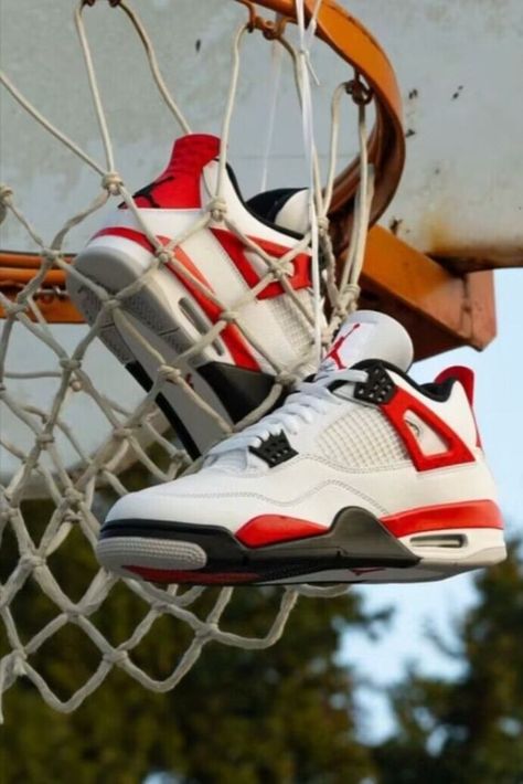 Second Ig, Jordan 4 Red, Jordan 4’s, Jordan Retro 4, New Jordans Shoes, White Jordans, Jordan 4s, All Nike Shoes, Shoe Wishlist