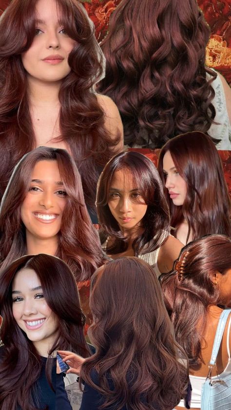 Balayage Copper, Cowgirl Copper, Hair Color For Morena Skin, Crazy Curly Hair, Hair Color For Morena, Copper Fall, Black Hair Balayage, Red Hair Inspo, Wine Hair