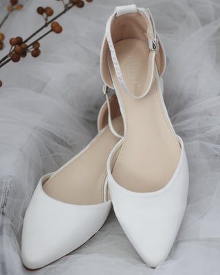 Wedding Flats For Bride, Flats With Ankle Strap, Bride Flats, Quinceanera Shoes, Bridesmaids Shoes, Perfect Wedding Shoes, Wedding Shoes Comfortable, Flower Girl Shoes, Bridal Flats