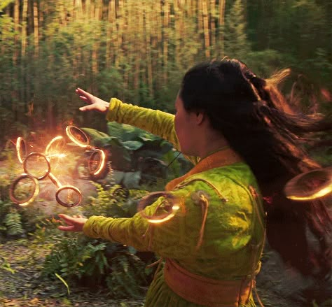 Xu Wenwu & Ying Li SHANG-CHI AND THE LEGEND OF THE TEN RINGS  dir. Destin Daniel Cretton Marvel Gif, Ten Rings, Dr World, Shang Chi, Elemental Powers, Super Powers Art, Roleplay Characters, Magic Aesthetic, Magic Powers