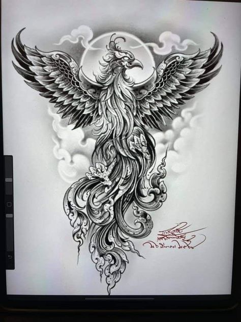 Large Spiritual Tattoos, Japanese Pheonix Tattoo, Ave Fenix Tattoo, Phoenix Tattoo Arm, Phoenix Tattoo Men, Phoenix Tattoo Sleeve, Tato Phoenix, Phoenix Back Tattoo, Japanese Phoenix Tattoo