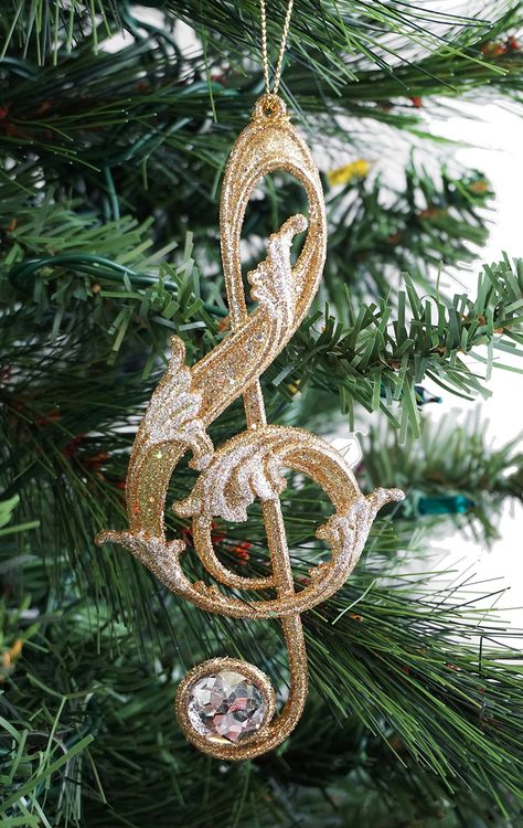 Music Note Christmas Ornaments, Musical Christmas Tree Decorations, Musical Christmas Tree, Christmas Instruments, Music Christmas Tree, Lights Decoration Ideas, Fairy Lights Decoration, Holiday Office Decor, Music Christmas Gifts