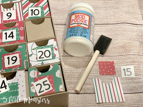 5 Little Monsters: Paper Mache Advent Calendar Hobby Lobby Advent Calendar, Paper Mache Advent Calendar, Diy Hobby Lobby, Make Your Own Advent Calendar, Calendar For Christmas, Love Advent Calendar, Calendar Inspiration, Make An Advent Calendar, Homemade Advent Calendars