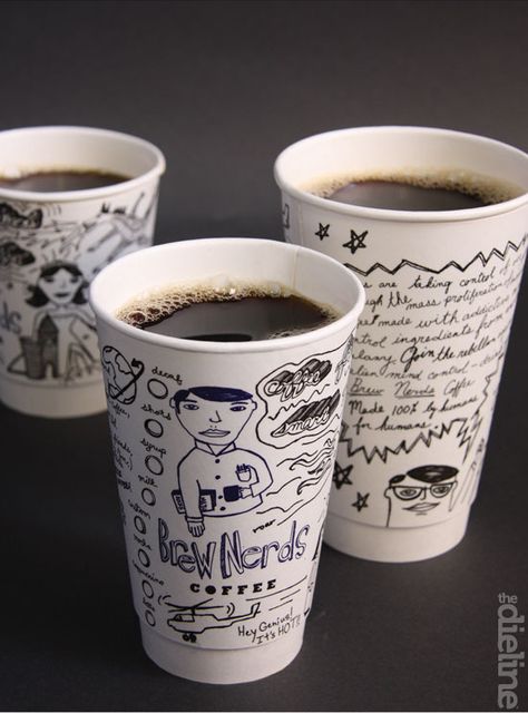 doodle cups! Coffee Branding Design, Cafe Logos, Coffee Study, Coffee Brand, Coffee Shop Aesthetic, Cups Of Coffee, Coffee Store, Coffee Cup Design, Pause Café