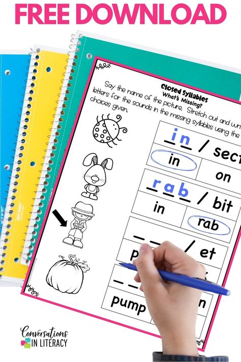 Unlock the secrets to decoding multisyllabic words for your elementary students with our Closed Syllables Decoding Multisyllabic Words Freebie! Effective and engaging games and activities, all with a no-prep, print and go approach designed for easy implementation. Explore one of the 6 syllable types and watch your students' decoding skills and confidence soar! Science of Reading aligned and perfect for small reading groups, reading interventions, decoding practice for struggling readers! Science Of Reading Grade 3, Multisyllabic Word Activities Free, Science Of Reading Small Groups, Multisyllabic Word Activities, Multisyllabic Words Activities, 6 Syllable Types, Small Reading Groups, Decoding Activities, Decoding Multisyllabic Words