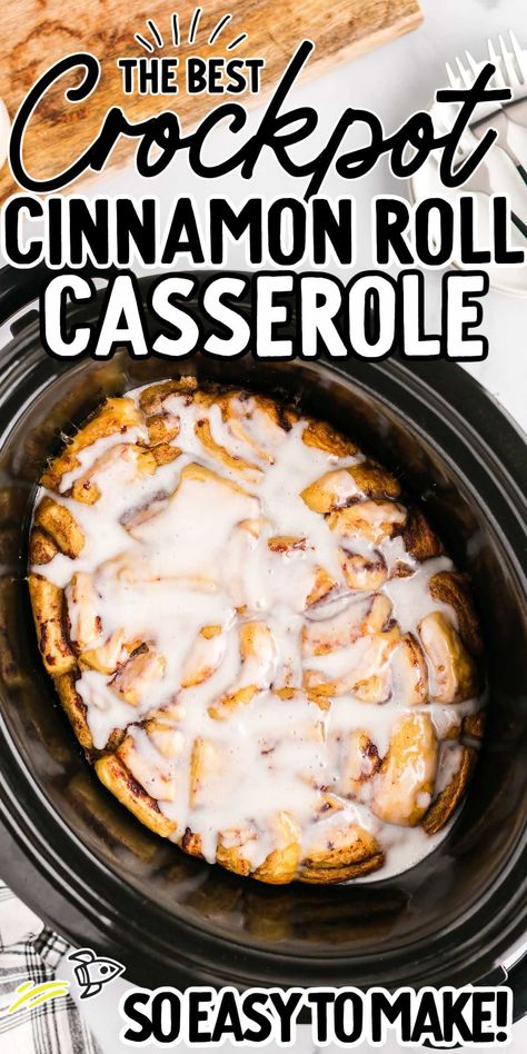 Crockpot Cinnamon Rolls Overnight, Overnight Breakfast Casserole Crockpot Cinnamon Rolls, Crockpot Apple Cinnamon Roll Casserole, Apple Pie Cinnamon Rolls Crockpot, Crockpot Pumpkin Cinnamon Roll Casserole, Easy Crockpot Party Recipes, Crockpot Cinnamon Rolls With Apples, Cinnamon Rolls In Crockpot, Crockpot Apple Cinnamon Rolls