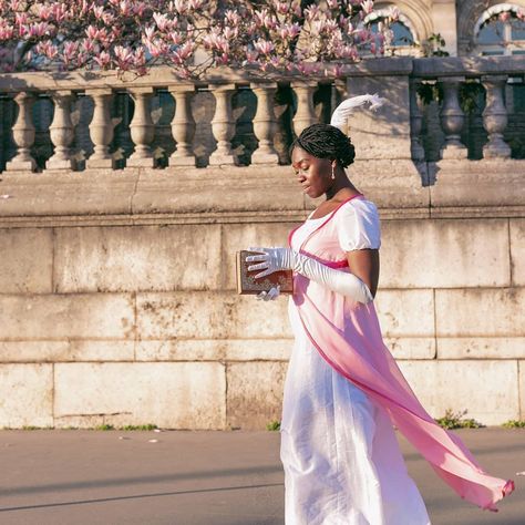 Black Women Regency Era, Black Regency Aesthetic, Bridgeton Outfits, Regency Woman, Black Regency, Bridgerton Ball, Regency Aesthetic, Regency Era Fashion, Era Fashion