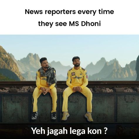 No body can take Dhoni's place ❤️ . . #dhoni #ipl #ipl2023 #funny #jiocinema #meme #csk Ipl Memes, Funny Memes, Memes, Funny, Quick Saves