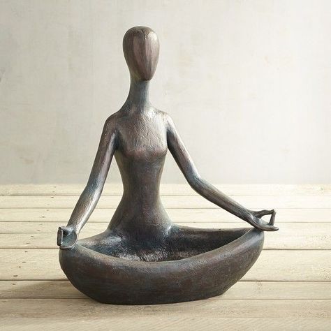 Yoga Woman, Clay Planter, Yoga Decor, Sculpture Art Clay, Clay Wall, Outdoor Garden Decor, Sculpture Metal, Pottery Sculpture, Clay Art Projects