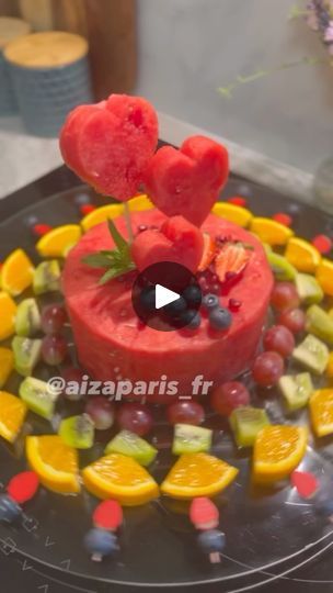 856K views · 83K reactions | Watermelon🍉🎂
.
.
.
.
.
.
.
.
.
.
.
.
.
.
#foodart #art #Instagram #instagood #reels #explore #viral #video #tiktok #foryou #funny #explorepage #recipe #watermelon #watermeloncake | Aiza Itaeva | Cee-Lo · I'll Be Around (Radio Mix) Charturie Boards, Pizza Party Food, Fruit Presentation, Food Plating Techniques, Fruit Designs, Watermelon Decor, Watermelon Art, Watermelon Cake, Watermelon Carving