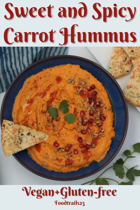 Snack Veggies, Carrot Hummus Recipe, Carrot Hummus, Hummus Recipes, Spicy Carrots, Healty Dinner, Orange Marmalade, Vegetarian Snacks, Vegan Foodie