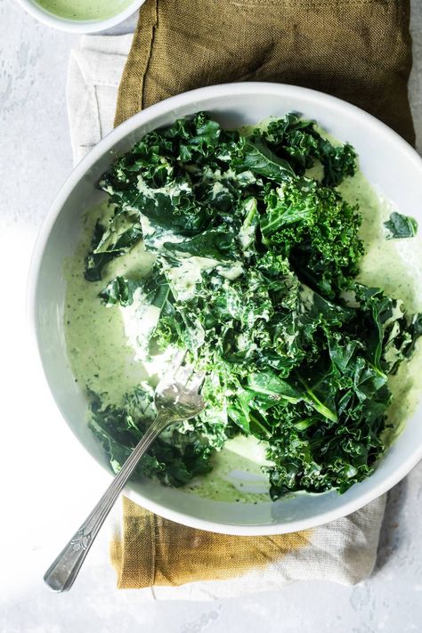 Wilted Kale, Red Kale, Quick Family Dinners, Cold Salads, Goddess Dressing, Green Kale, Green Goddess Dressing, Roasted Pumpkin Seeds, Kale Recipes