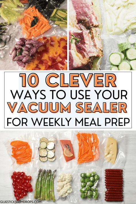 Boost your meal prep game with these savvy vacuum sealer hacks. Learn how to preserve your food’s flavor and nutrition easily and effectively, all while keeping your kitchen organized. How To Use Vacuum Sealer, Meal Prep Vacuum Seal, Dehydrated Food Storage, Vacuum Seal Recipes, Vacuum Sealing Meal Prep, Vacuum Sealed Freezer Meals, Vacuum Seal Food Prep, Vacuum Seal Freezer Meals, Food Saver Meals