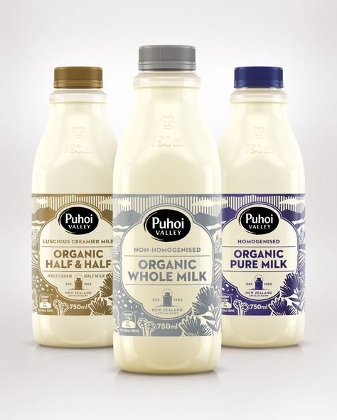 Organic Milk Packaging, Label Minuman, Dairy Brands, Organic Packaging, Milk Brands, Milk Packaging, Interesting Story, Dairy Drinks, Organic Milk