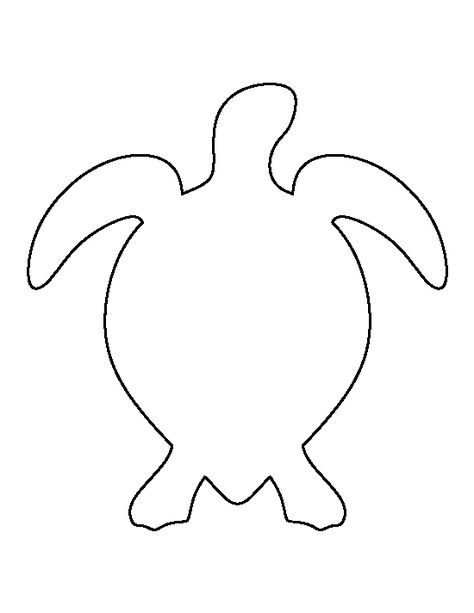 Sea turtle pattern. Use the printable outline for crafts, creating stencils, scrapbooking, and more. Free PDF template to download and print at http://patternuniverse.com/download/sea-turtle-pattern/ Octonauts Craft, Sea Turtle Template, Turtle Template, Fish Template, Teaching Toddlers, Naidoc Week, Vbs Crafts, Turtle Pattern, Ocean Crafts