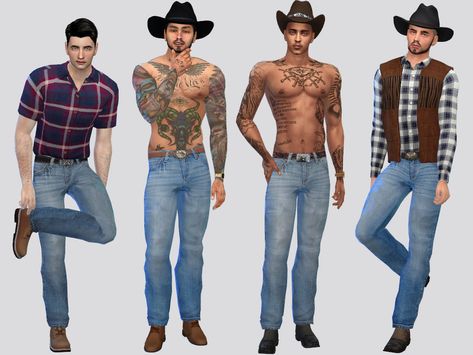 The Sims 4 Mens Cc, Sims 4 Male Cowboy Cc, Sims 4 Cc Farm Clothes Male, Sims 4 Cc Country Clothes Male, Cowboy Sims 4 Cc, Country Sims 4 Cc, Sims 4 Western, Sims 4 Cowboy Cc, Sims 4 Western Cc