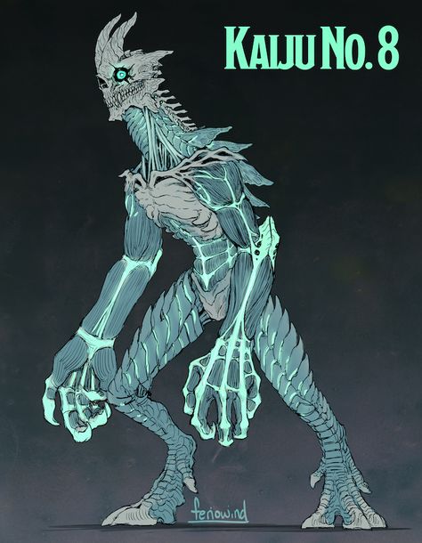 Humanoid Kaiju Concept Art, Kaiju Character Design, Kaiju Oc Art, Kaiju Art Character Design, Kaiju Number 8, Kaiju No 8 Characters, Kaiju No 8 Fanart, Kaiju Aesthetic, Human Kaiju