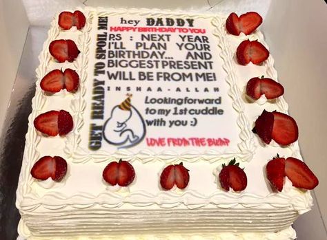 Birthday cake for dad-to-be! Dad To Be Cake Ideas, Cake For Dad, 56th Birthday, Dad Birthday Cakes, Dad To Be, Baby Party, Food Humor, Dad Birthday, Cake Ideas