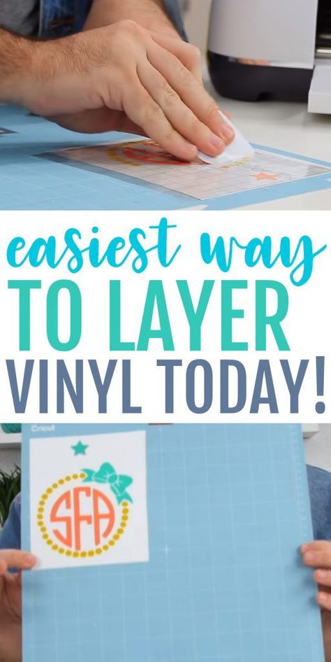 Vinyle Cricut, Cricut Explore Air Projects, Cricut Help, Cricut Hacks, Cricut Supplies, Cricut Explore Projects, Maker Project, Layered Vinyl, Cricut Projects Beginner