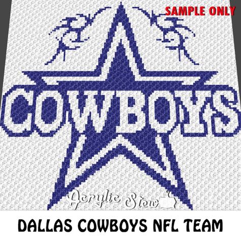 Dallas Cowboys NFL Team Star (sc tss c2c) | Craftsy Cross Stitch Graph, Cowboy Crochet, C2c Patterns, Crochet Graphgan, Football Team Logo, Cowboys Nfl, Graph Crochet, Color Graphing, Football Team Logos