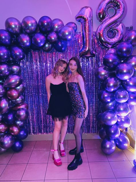 18th Birthday Party Ideas Euphoria, Sour 17 Birthday Party, Birthday Ideas Purple, Euphoria Bday Party, Euphoria Theme Party, Euphoria Themed Party, Sweet 16 Party Planning, 18th Party Ideas, Sweet 16 Party Themes