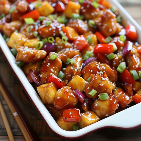 Baked Sweet and Sour Chicken: A Flavorful Favorite - Good For Recipes Chicken And Apricot Recipes, Sweet And Sour Baked Chicken, Oven Baked Sweet And Sour Chicken, Sheet Pan Sweet And Sour Chicken, Sweet And Sour Chicken With Pineapple, Sweet Sour Chicken Recipes, Baked Sweet And Sour Chicken, Sweet And Sour Chicken Recipe, Chicken Lickin