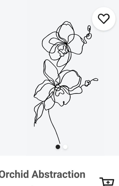 Line Art Orchid Tattoo, Daisy Outline Drawing, Orchid Small Tattoo, Orchid Line Art, Orchid Fine Line, Fine Line Orchid Tattoo, Outline Pattern, Orchid Tattoo, Stylish Tattoo