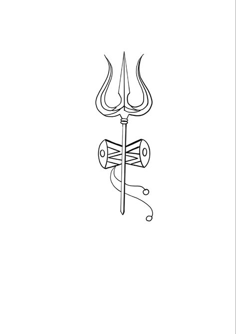 Trishul Tattoo Stencil, Shiva Trident Tattoo, Small Trishul Tattoo, Kannada Kavana, Simple Trishul Tattoo Designs, Tattoo Trishul, Bholenath Tattoo, Tamil Tattoo, Word Tattoo Designs