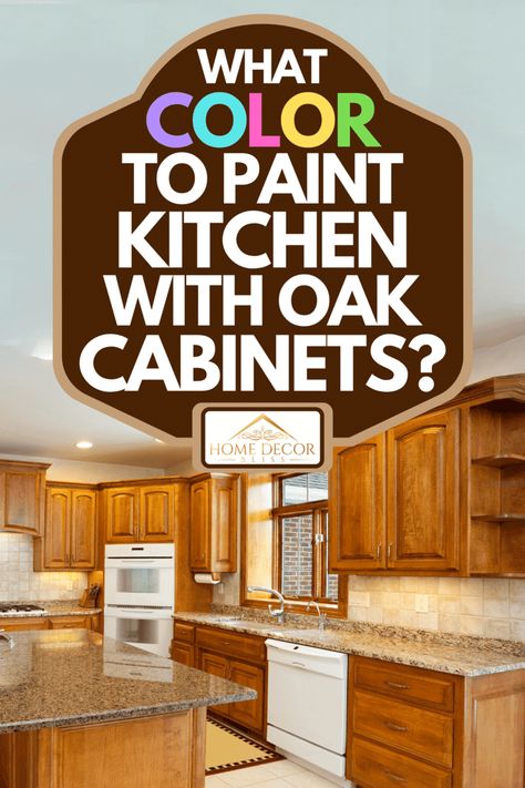 Paint Colors For Honey Oak Cabinets Kitchens, Paint Colors To Match Oak Cabinets, Gray Walls With Wood Cabinets, Paint Colors For Oak Cabinets Kitchen, Kitchen Colors Oak Cabinets, Kitchen Paint Ideas With Wood Cabinets, Yellow Kitchens With Oak Cabinets, Best Wall Color For Oak Cabinets, Dining Room And Kitchen Paint Colors