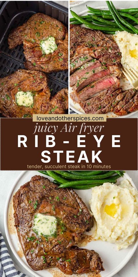 Ribeye Steak Air Fryer, Air Fryer Ribeye Steak Medium Well, Ribeye Air Fryer Recipes, Air Fryer Ribeye Steak Medium Rare, Ribeye Steak Instant Pot Recipes, Instant Pot Ribeye Steak, Air Fryer Ribeye Steak Medium, Air Fry Ribeye Steak, Ribeye Air Fryer