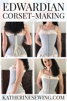 Edwardian Corset Pattern, Corset Dress Formal, Corset Ideas, How To Make A Corset, Corset Tutorial, Historical Clothing Patterns, Corset Making, Edwardian Corsets, Corset Sewing Pattern