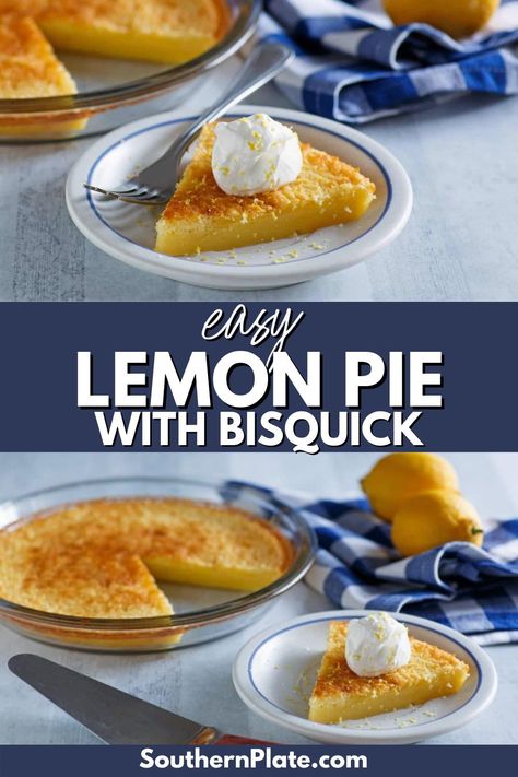 Bisquick Impossible Lemon Pie Recipes, Impossible Pies Recipes, Bus Quick Impossible Pie, Bisquick Pumpkin Pie, Impossible Pies With Bisquick, Bisquick Impossible Pies, Crustless Lemon Pie, Impossible Bisquick Recipes, Bisquick Pie Recipes