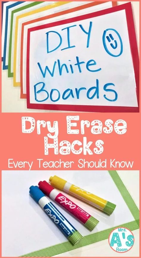 Diy Dry Erase Board, Classroom Hacks, Teacher Craft, Dry Erase Boards, Teaching Life, Diy Classroom, Classroom Setup, Teacher Blogs, Future Classroom