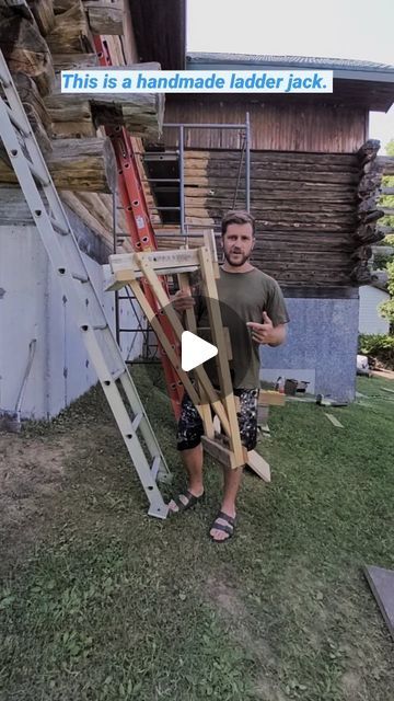 Carpentry Skills, Carpentry Tools, Workshop Ideas, Handyman Services, A Ladder, Homemade Tools, Diy House Projects, Diy Renovation, Viral Video