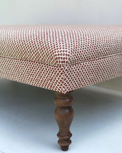 Small Ottoman Foot Stools, Foot Stool Ideas, Cocktail Ottoman Living Room, Kitchen Feature Wall, Furniture 2023, Patterned Ottoman, Kitchen Feature, Upholstered Footstool, Small Ottoman