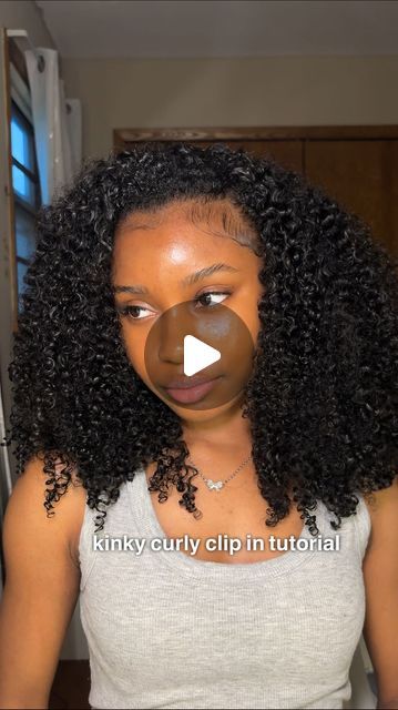 J Winn on Instagram: "Curly clip in tutorial! 👩🏽‍🦱  Clip ins from : @luvmehair   Length : 20”   Use code “WINN28” for $ off  Link in bio!  • • • • • • • • • • #curlyhairtutorial #curlyhairroutine #naturalhair #naturalhairstyles #curlyclipins #kinkyclipins #hairextensions #blackgirlhairstyles #clipinsforblackgirls #kinkycurlyclipins #3chair #4ahair #hairtutorial #luvmehair #blackgirlmagic" Flip Over Clip Ins, Curly Hairstyles Clip Ins, Clip In Natural Hair Extensions Styles, Clipins Hairstyles Clip In Extensions, Curly Hair Clip Ins Black Women, Natural Clip Ins Hairstyles, Natural Clip Ins Black Women, Curly Clip Ins For Black Women, Clipin Extensions Hairstyles Black