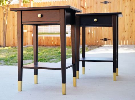 DIY Hemnes Side Table Hack — Sarah Greenman Side Table Ikea Hack, Hemnes Side Table, Ikea Hemnes Nightstand, Hemnes Bedside Table, Hemnes Nightstand, Peacock Room, Nightstand Makeover, Table Ikea, Guest Bedroom Decor