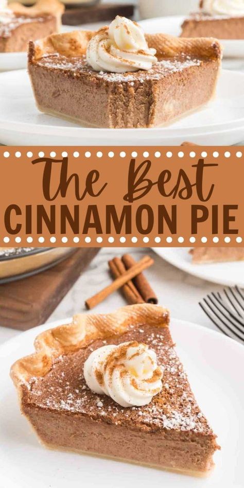 Cinnamon Pie Recipe, Fall Pies Recipes, Cinnamon Pie, Fall Pies, Holiday Pies, Easy Pie Recipes, Lean Belly Juice, Belly Juice, Easy Cinnamon