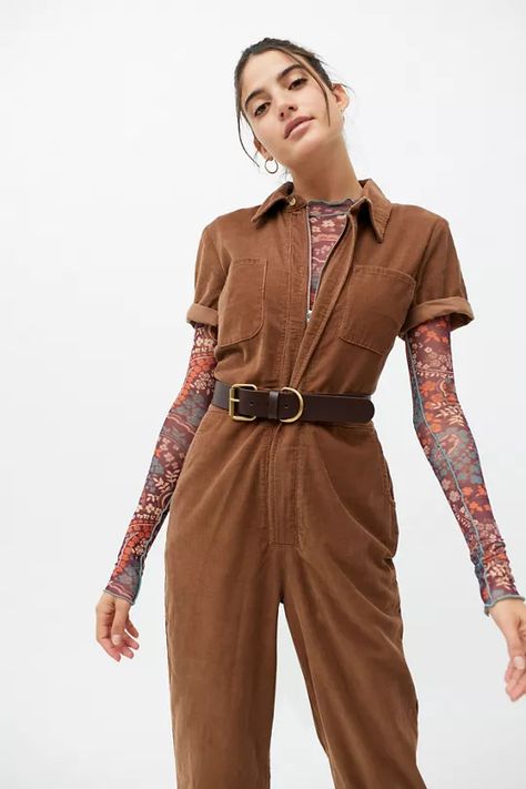 Corduroy Clothing: Pants, Dresses, + More | Urban Outfitters Coveralls Women Fashion, Corduroy Outfit, How To Make Jeans, Corduroy Jumpsuit, Coverall Jumpsuit, Jumpsuit Outfit, Clothing Pants, Fashion Portfolio, Smart Casual Outfit