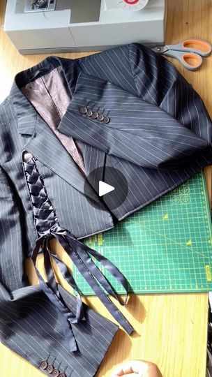 Upcycle Clothes Diy, Upcycle Sewing, Diy For Men, Altered Couture, Navy Blue Blazer, Upcycled Fashion, Men’s Suits, Cropped Blazer, Fashion Hacks Clothes