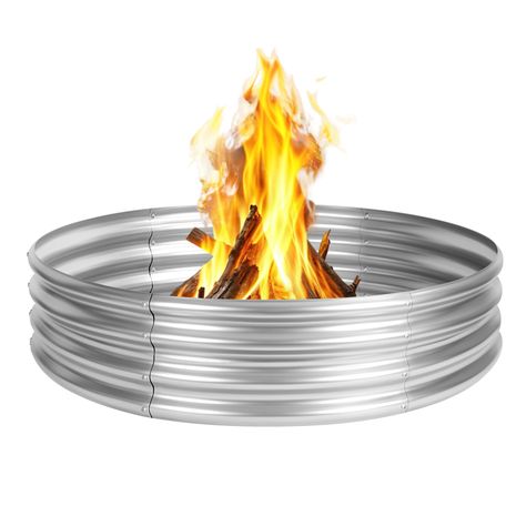 PRICES MAY VARY. Top quality---Jotesnew outdoor camp fire ring are made of Q195 galvanized metal sheet, double-layer anti-corrosion galvanizing and oval structure design, which is more beautiful, can withstand greater pressure at the interface, is not easy to loose, and the interface will not Deformed and can be reused for many years. Raised design---This taller fire ring, available in 12"" tall designs, brings the cooking surface to a convenient height for use from a wheelchair. Large Size---Th Camping Bonfire, Outside Fire Pits, Fire Pit Ring, Steel Fire Pit, Backyard Camping, Fire Ring, Outdoor Heating, Structure Design, Outdoor Fire