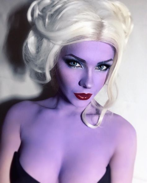 Ursula Costume Makeup, Disney Costume Makeup, Ursula Cosplay, Ursula Makeup, Little Mermaid Makeup, Ursula Costume, Mermaid Cosplay, The Creeper, Disney Makeup